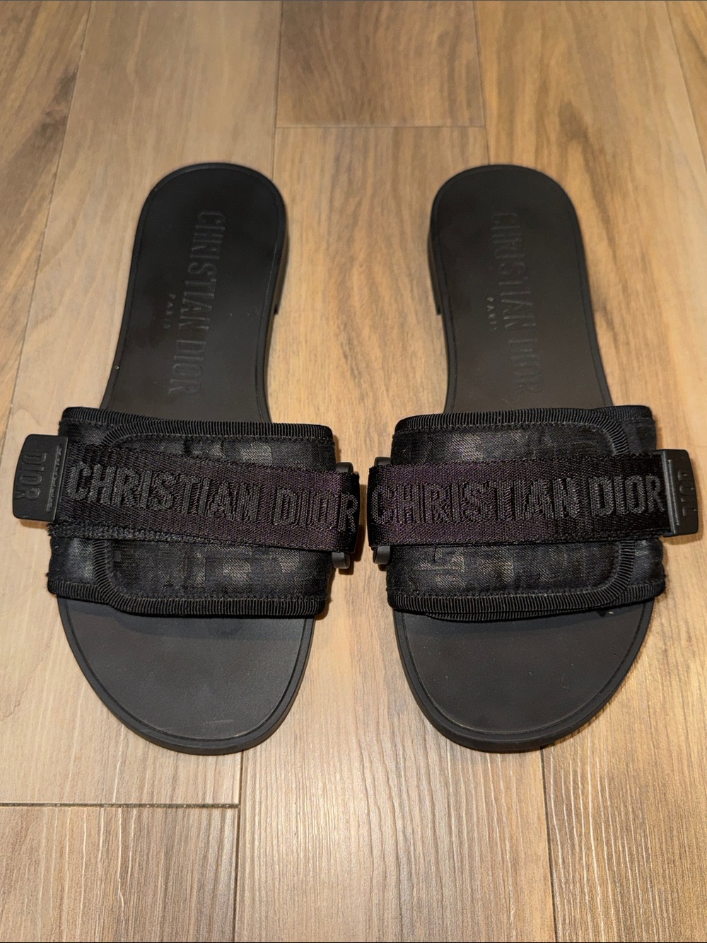 Black Christian Dior Slide Sandals